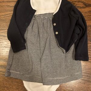 Petit Bateau dress and cardigan